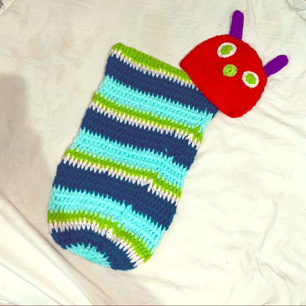 Newborn Caterpillar outfit.